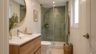 Combinación de azulejos para baños pequeños: proporción, color y continuidad Combinación de azulejos para baños pequeños: proporción, color y continuidad