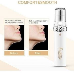Depiladora eléctrica para el rostro femenino