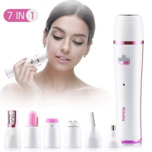 Depiladora facial con limpiador para el rostro